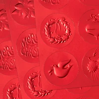 Red Foil Embossed Christmas Seals, 3 sheets for only USD 3.49 | Hallmark