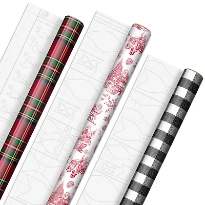 Cozy Christmas 3-Pack Wrapping Paper Assortment, 120 sq. ft. for only USD 16.99 | Hallmark