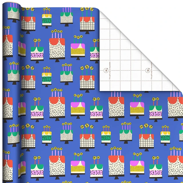 Vanilla-Scented Birthday Cakes Wrapping Paper Roll, 15 sq. ft. for only USD 5.99 | Hallmark