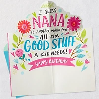You're All the Good Stuff a Kid Needs Pop-Up Birthday Card for Nana for only USD 4.99 | Hallmark