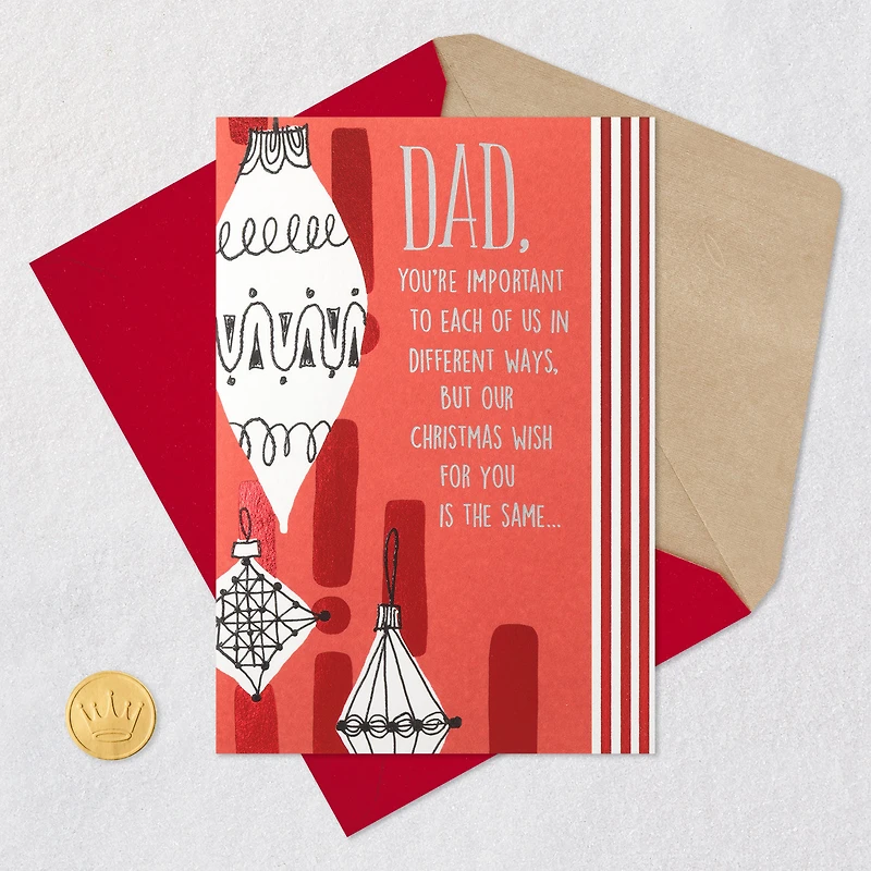 Loved and Appreciated Christmas Card for Dad From Us for only USD 5.59 | Hallmark
