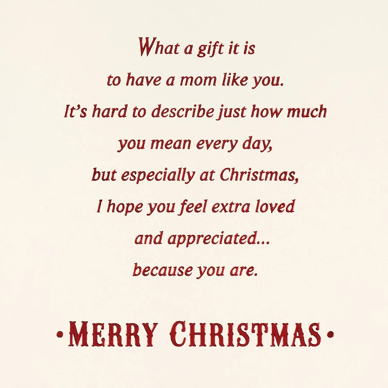 Extra Loved and Appreciated Christmas Card for Mom for only USD 5.99 | Hallmark