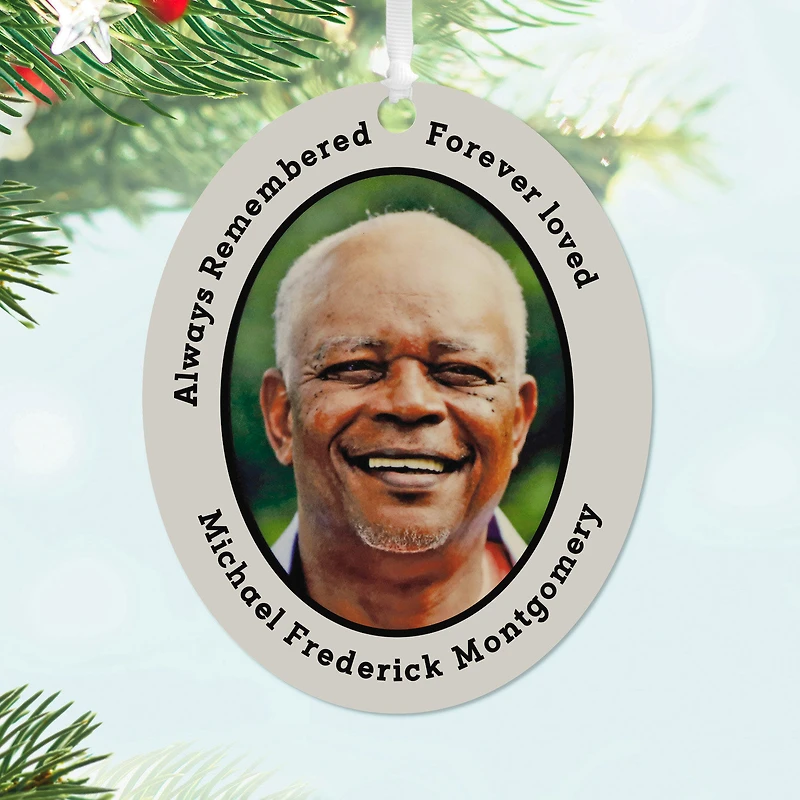Vertical Oval Metal Personalized Ornament