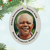 Vertical Oval Metal Personalized Ornament