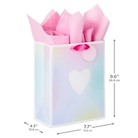9.6" Iridescent Heart Medium Valentine's Day Gift Bag With Tissue Paper for only USD 6.99 | Hallmark