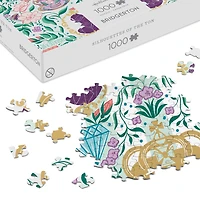 Bridgerton Ton Silhouettes on Floral 1000-Piece Jigsaw Puzzle for only USD 24.99 | Hallmark