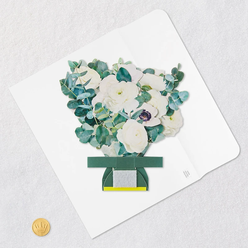 Build-a-Bouquet White and Green Pop-Up Paper Flowers for only USD 9.99 | Hallmark