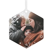 Snowflakes Metal Personalized Ornament, Custom Photo and Text for only USD 17.99 | Hallmark
