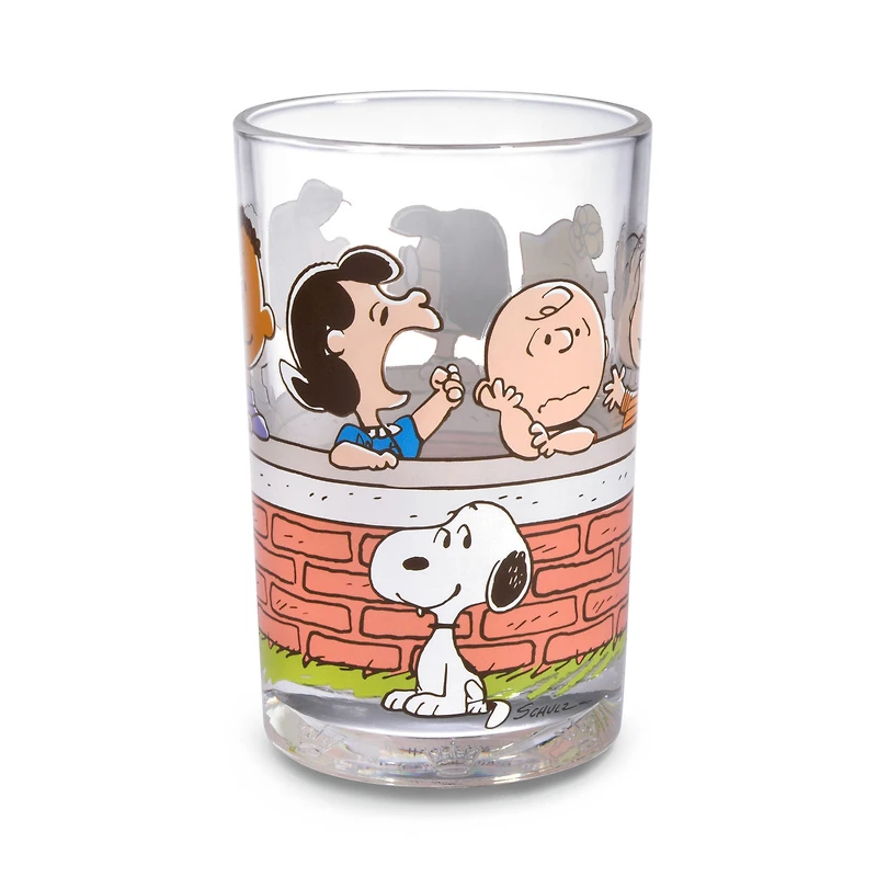 Peanuts® Gang at Brick Wall Collectible Drinking Glass, 13.5 oz. for only USD 16.99 | Hallmark
