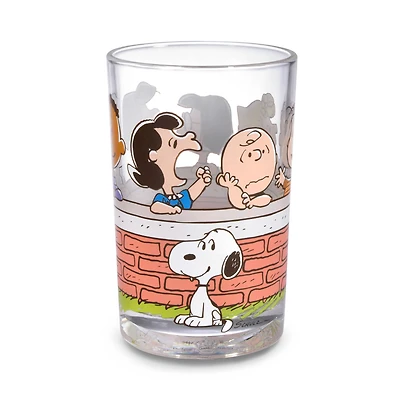 Peanuts® Gang at Brick Wall Collectible Drinking Glass, 13.5 oz. for only USD 16.99 | Hallmark