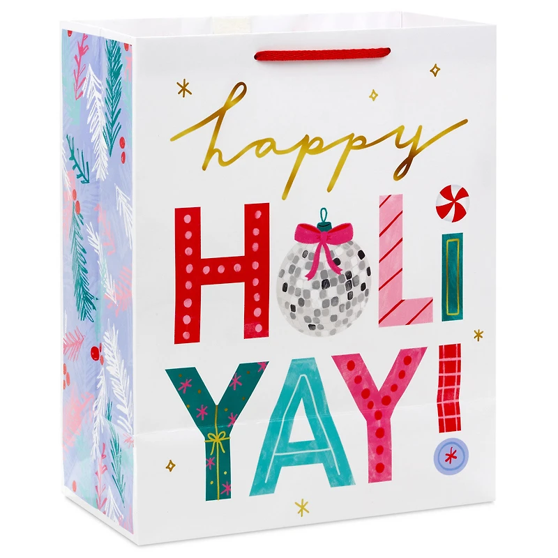 13" Happy Holi-Yay! Large Christmas Gift Bag for only USD 4.49 | Hallmark