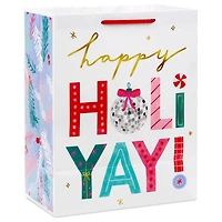13" Happy Holi-Yay! Large Christmas Gift Bag for only USD 4.49 | Hallmark