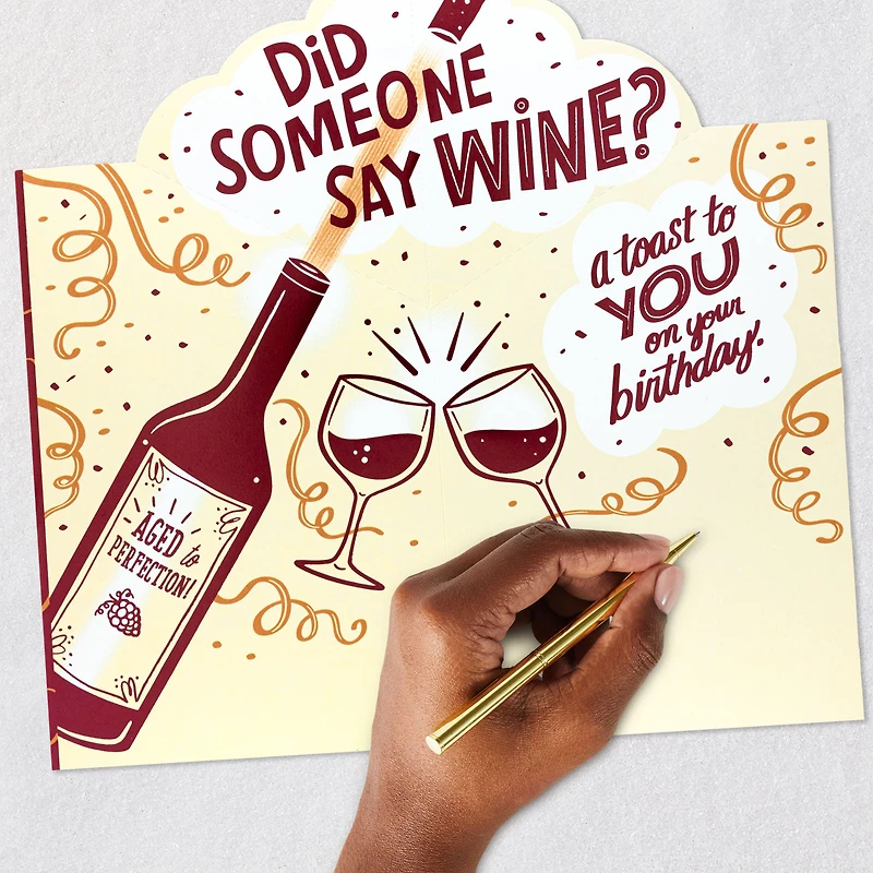 A Toast to You Wine Bottle Birthday Card for only USD 4.99 | Hallmark