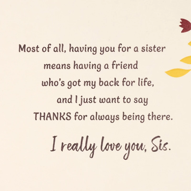 Thanks for Always Being There Card for Sister for only USD 4.99 | Hallmark
