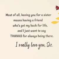 Thanks for Always Being There Card for Sister for only USD 4.99 | Hallmark