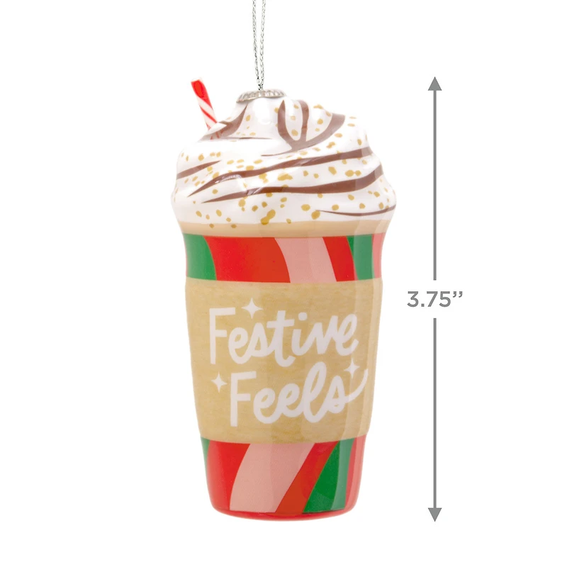 Festive Feels Coffee Cup Shatterproof Hallmark Ornament for only USD 9.49 | Hallmark