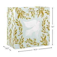 15" Dove on Light Sage Extra-Deep Holiday Gift Bag for only USD 5.49 | Hallmark