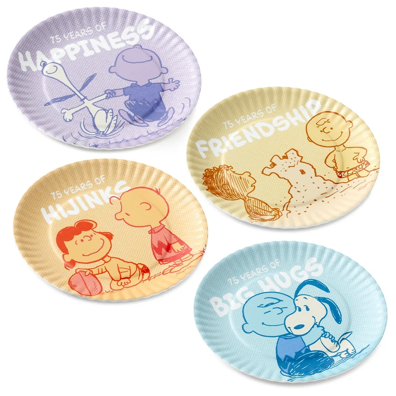 Peanuts® 75th Anniversary Appetizer Plate Set for only USD 24.99 | Hallmark