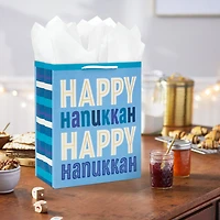 13" Happy Hanukkah on Blue Large Gift Bag for only USD 4.49 | Hallmark