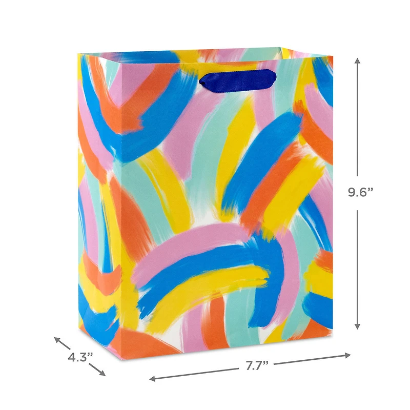 9.6" Abstract Brushstroke Rainbows Medium Gift Bag for only USD 3.49 | Hallmark
