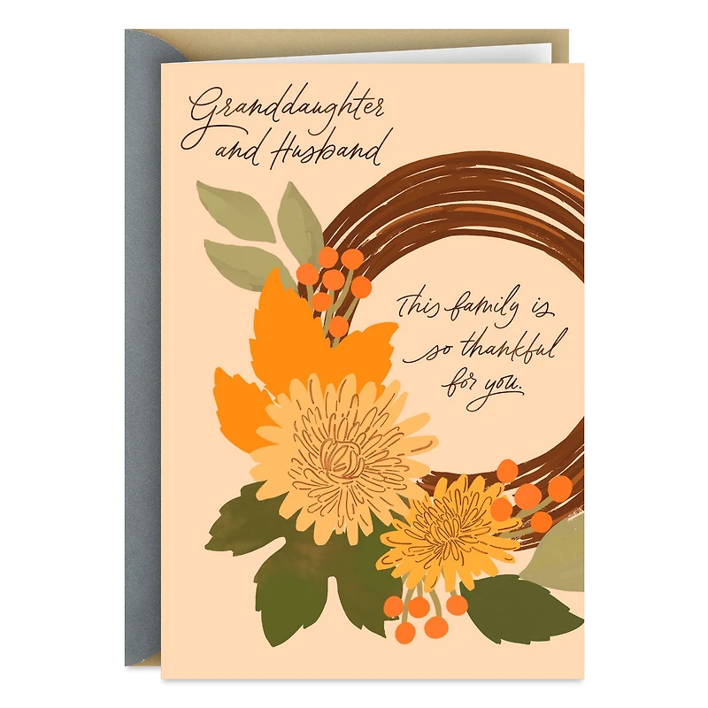 You Two Make Us Smile Thanksgiving Card for Granddaughter and Husband for only USD 2.99 | Hallmark