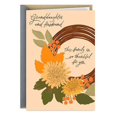 You Two Make Us Smile Thanksgiving Card for Granddaughter and Husband for only USD 2.99 | Hallmark