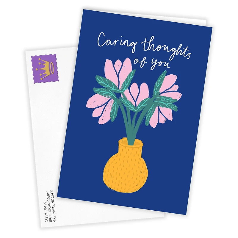 Caring Thoughts Flower Bouquet Custom Support Card for only USD 4.99 | Hallmark