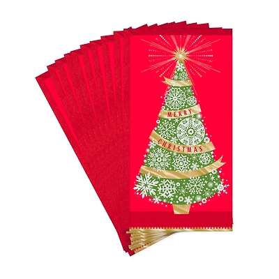 Holiday Tree With Snowflakes Money Holder Christmas Cards, Pack of 10 for only USD 8.99 | Hallmark