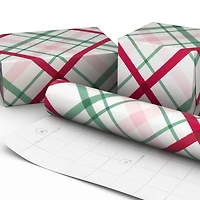 Peppermint-Scented Playful Plaid on White Christmas Wrapping Paper Roll, 20 sq. ft. for only USD 5.99 | Hallmark