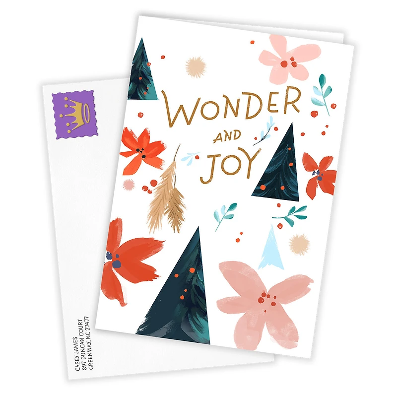 Wonder and Joy Custom Christmas Card for only USD 4.99 | Hallmark