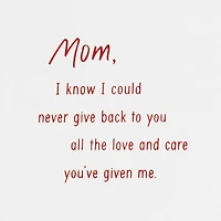 You'll Always Have My Gratitude and Love Christmas Card for Mom From Son for only USD 5.59 | Hallmark