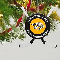 NHL Nashville Predators® Hockey Personalized Ornament