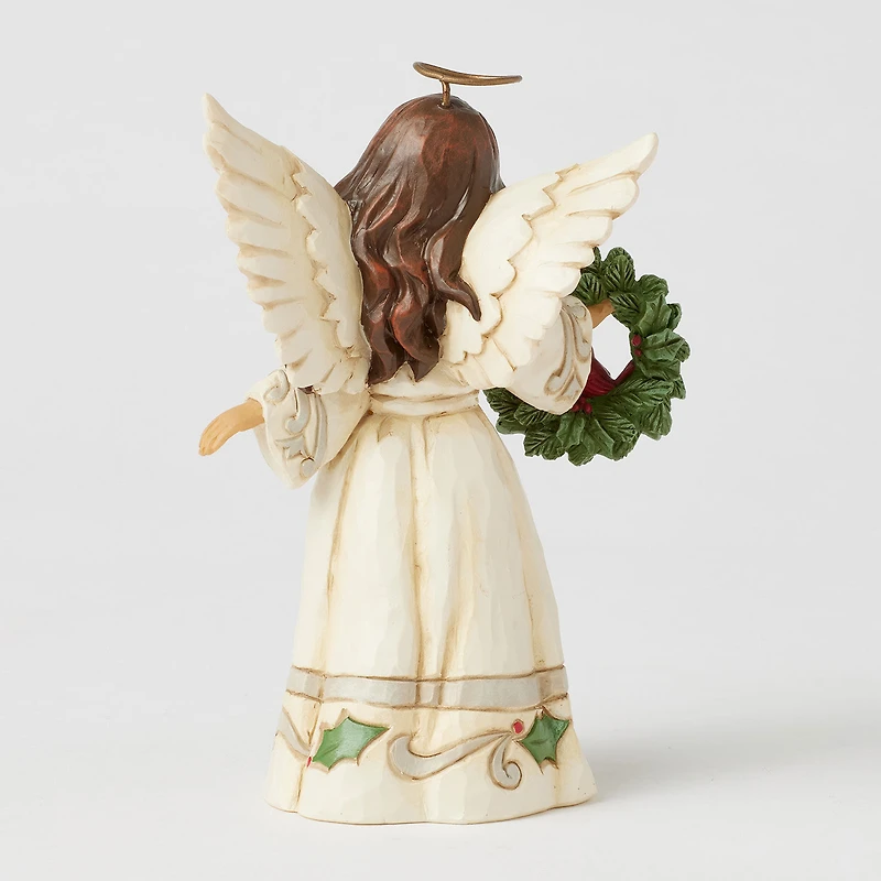 Jim Shore Woodland Angel With Wreath and Cardinal Figurine, 5.31" for only USD 39.99 | Hallmark