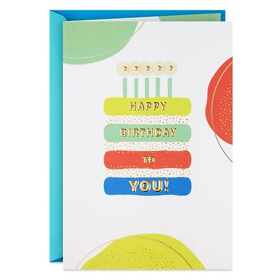 Colorful Striped Cake and Dots Birthday Card for only USD 4.99 | Hallmark