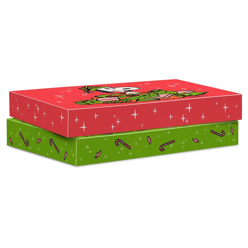 Peanuts® Red and Green 4-Pack Medium Christmas Gift Boxes for only USD 6.99 | Hallmark