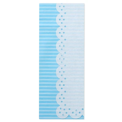 Blue Stripes and White Lace-Edged 2-Pack Tissue Paper, 4 sheets total for only USD 4.49 | Hallmark