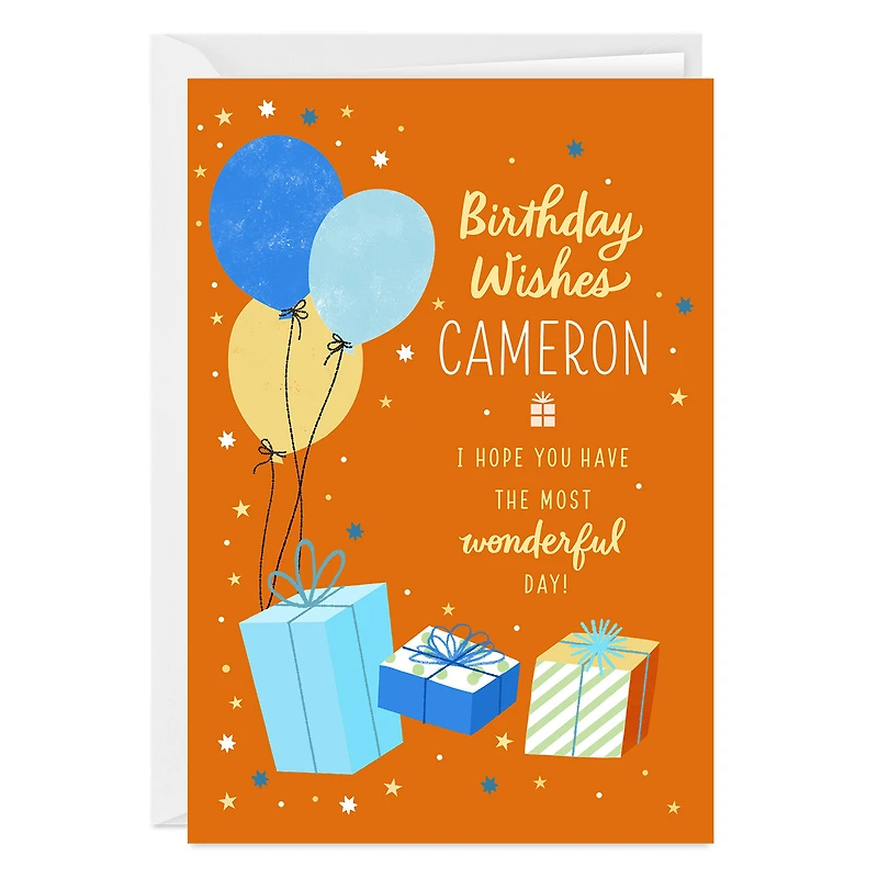 Wishes for a Wonderful Day Custom Birthday Card for only USD 4.99 | Hallmark