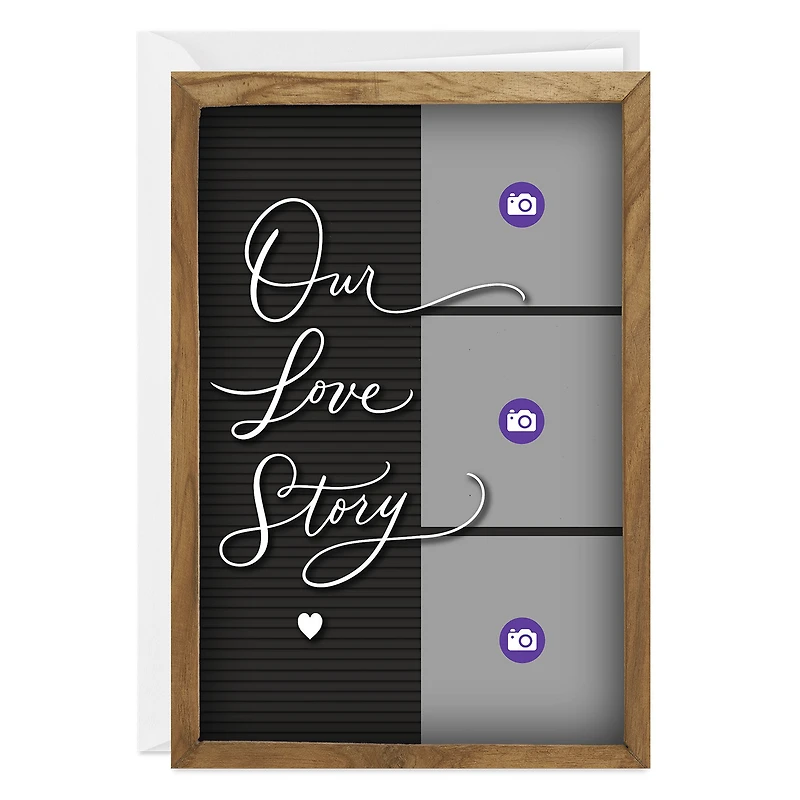 Our Love Story Letter Board Custom Love Card for only USD 4.99 | Hallmark