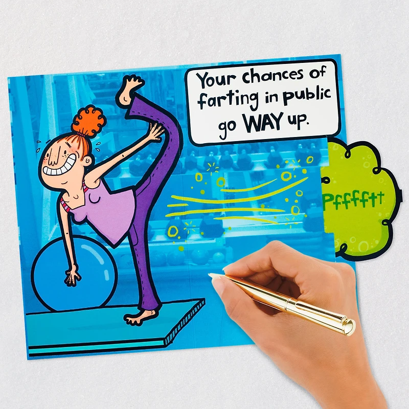 Yoga Fart Joke Funny Birthday Card for only USD 4.59 | Hallmark