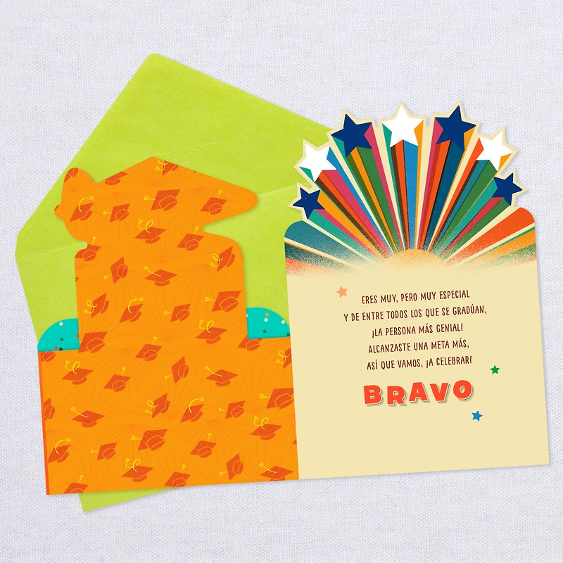 Mortarboard and Stars Spanish-Language Graduation Card for only USD 3.99 | Hallmark