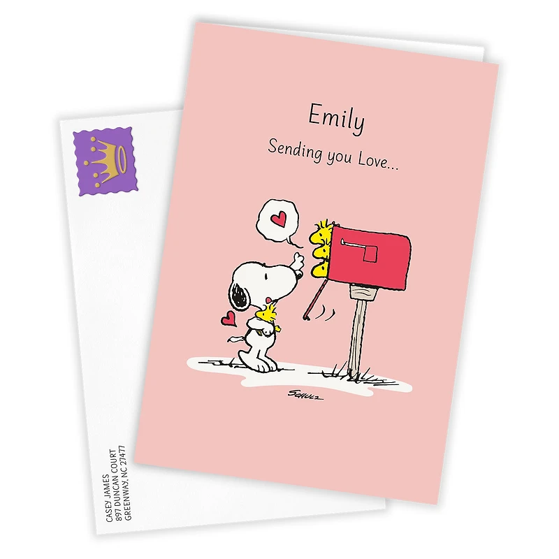 Peanuts® Snoopy Sending Love Custom Card for only USD 4.99 | Hallmark