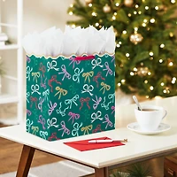 15" Lacey Chabert Collection Bows on Green Extra-Deep Christmas Gift Bag for only USD 6.49 | Hallmark