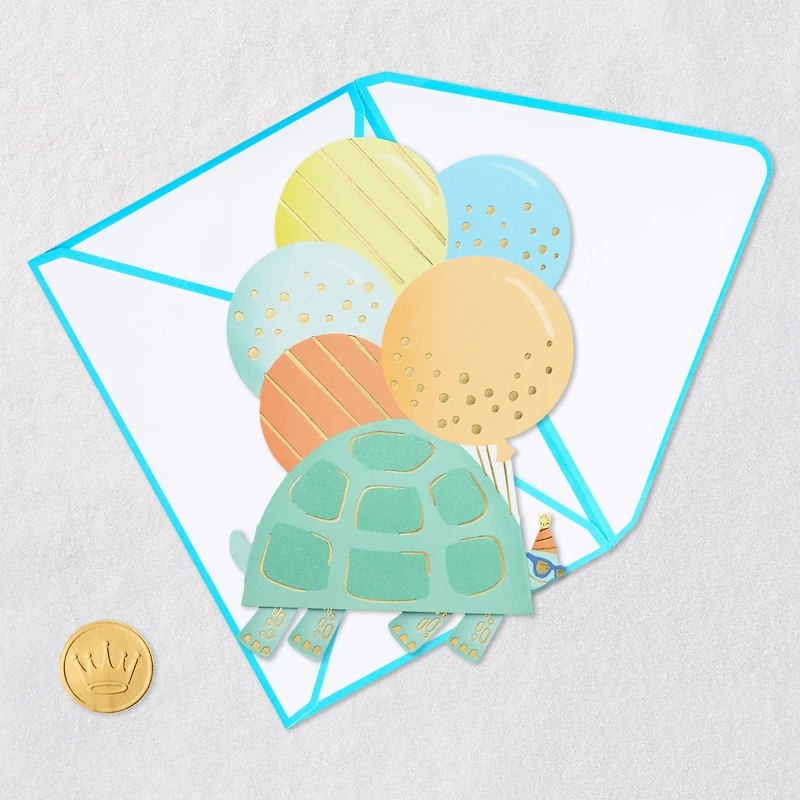 Turtle and Balloons Your Day to Shell-ebrate Paper Craft Birthday Card for only USD 5.99 | Hallmark