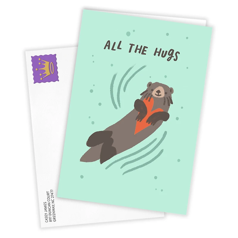 Cute Otter Hugs Custom Card for only USD 4.99 | Hallmark