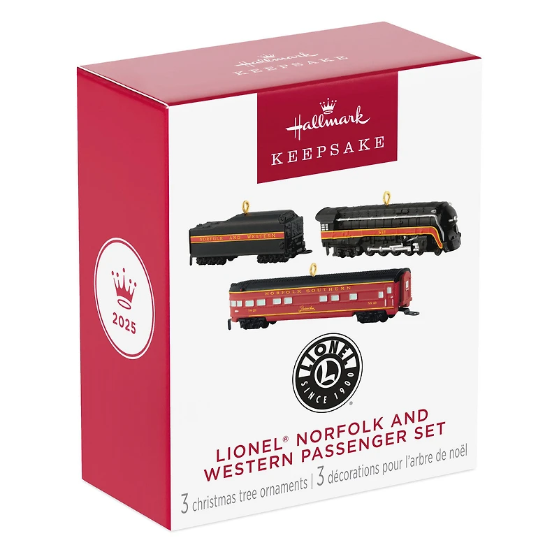 Mini Lionel® Norfolk and Western Passenger Set Ornaments, Set of 3 for only USD 28.99 | Hallmark