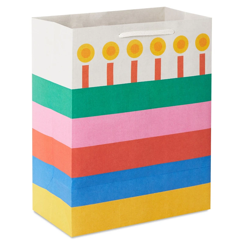 9.6" Bold Striped Cake Medium Birthday Gift Bag for only USD 3.99 | Hallmark