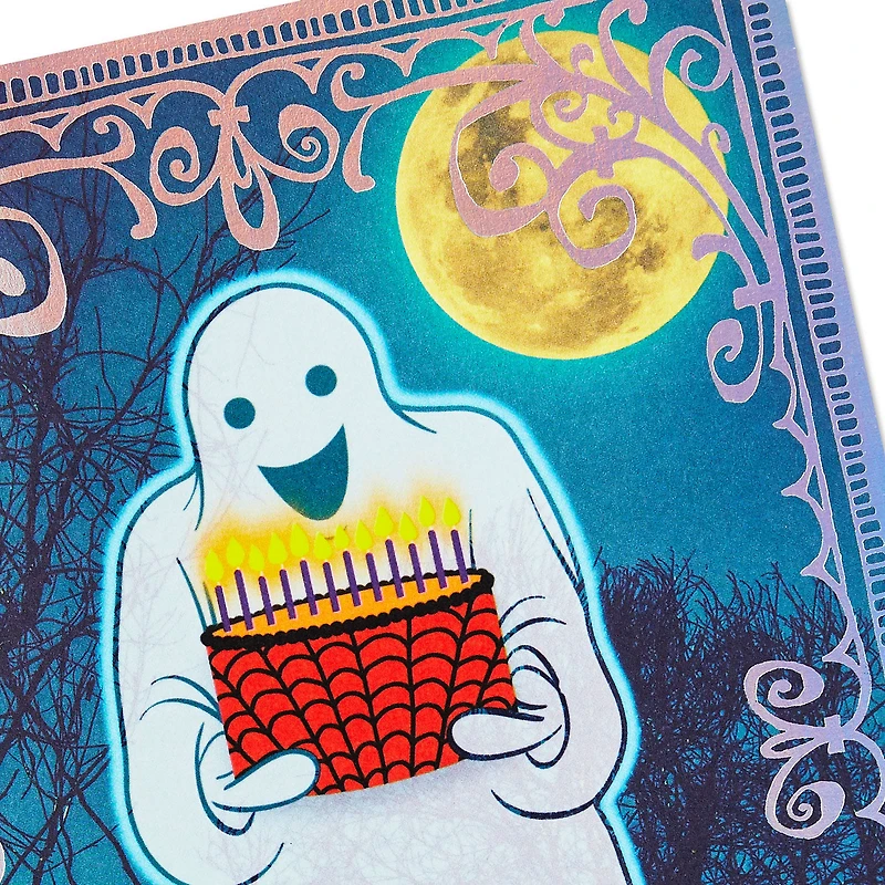 Happy Boo-thday Ghost With Cake Halloween Birthday Card for only USD 2.99 | Hallmark