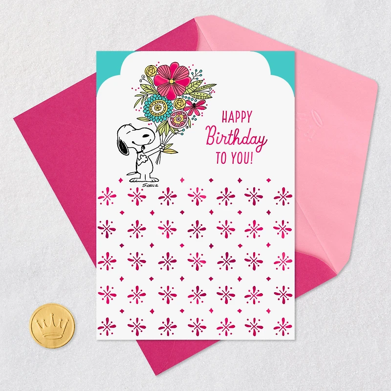 Peanuts® Smiles and Fun, Snoopy Birthday Card for Her for only USD 2.99 | Hallmark