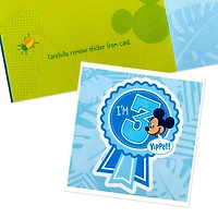 Disney Mickey Mouse and Pluto Third Birthday Card for Kid With Sticker for only USD 6.99 | Hallmark