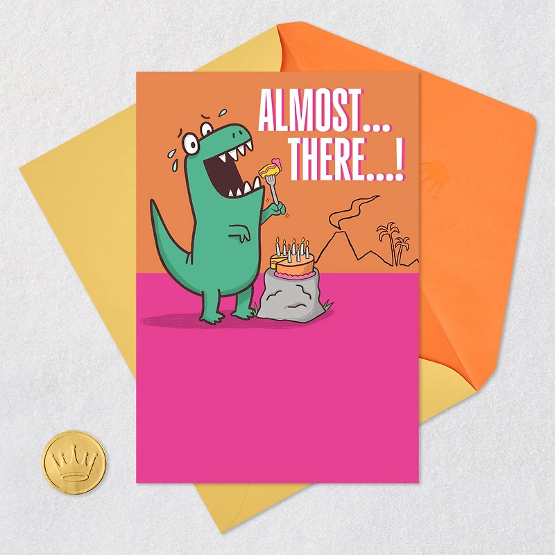 T-Rex Eating Cake Funny Birthday Card for only USD 3.99 | Hallmark